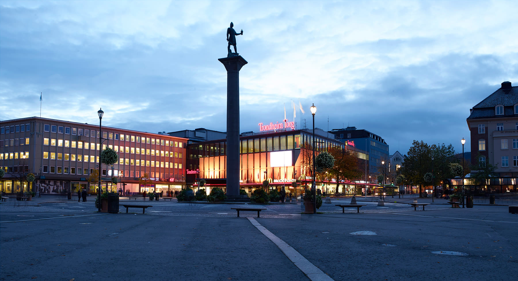 Trondheim Torg köpcentrum – teknikrum med isoleringskuddar