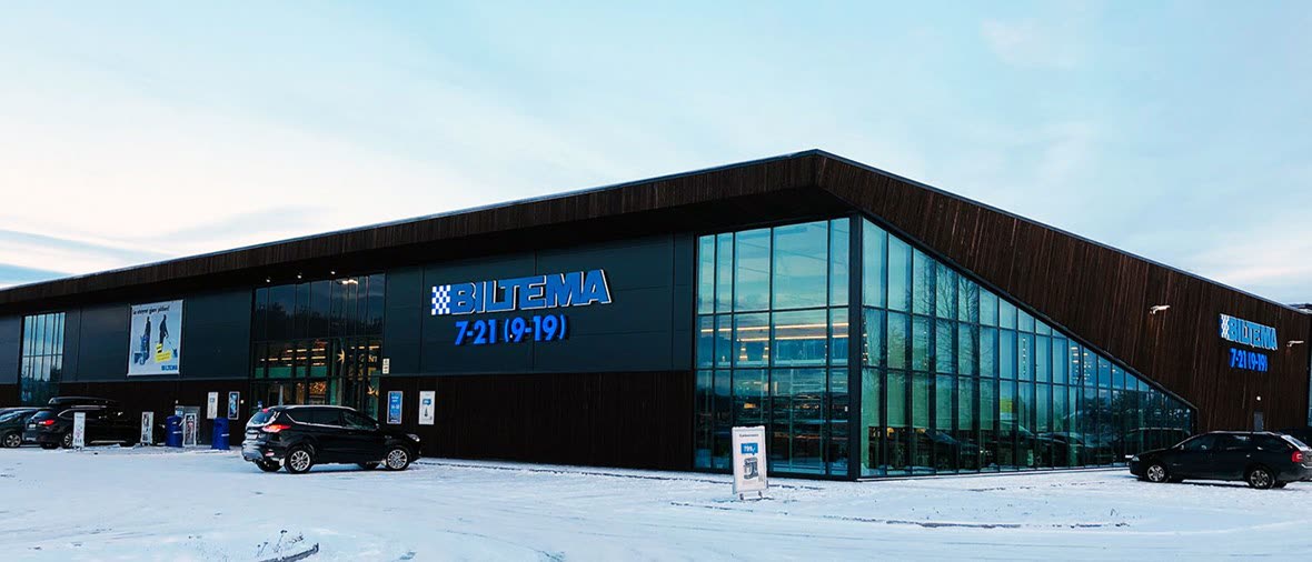 Biltema Elverum – teknikrum med isoleringskuddar